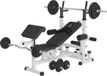 Gorilla Sports Universele Halterbank Wit 108 kg Halterset Rubber