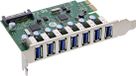 InLine PCIe USB 3.2 kaart, 7 x USB-A Gen.1-poorten, 5 Gb/s, SATA-stroomaansluiting, VL805, voor Windows & Linux, 76661L