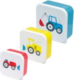 Puckator Brooddoos / lunchbox tractor set van 3