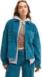 Roxy Chilled Out Overhemd Blauw Katoen Lange Mouw Regular Fit Vrouw