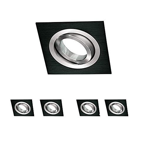 Wonderlamp Pack van 5 zwart/aluminium