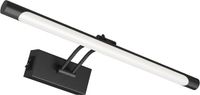 BES LED LED Schilderijlamp - Spiegellamp - Brinton Sarin - 8W 700lm - Natuurlijk Wit 4000K - Kantelbaar - Rond - Zwart
