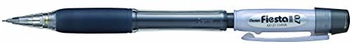 Pentel Fiesta II AX127W vulpotlood, 0,7 mm, zwart/wit, parelmoer, 12 stuks