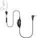 Crosscall filaire écouteurs Jack 3,5 mm avec bouton Push to Talk et microphone, Noir