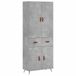 VidaXL Hoge kast 69,5x34x180 cm bewerkt hout betongrijs