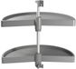 Unyqoos® Pivot hinge for corner cabinet with two turntables and aluminium rod