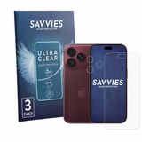 Savvies Screenprotector voor Apple iPhone 18 Pro (Voor+Camera) - Folie Beschermfolie transparant 6 Stuks