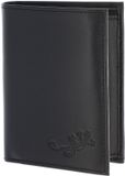 oxmox Leren portemonnee Leather RFID Protect Kombibörse Lizard 2.0 Embossed Black zwart