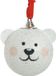 Decoris IJsberen kerstbal 8 cm kunststof wit - kerstversiering - kerstdecoratie - 3x