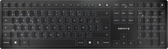 CHERRY KW 9100 SLIM Draadloos Toetsenbord - AZERTY - Bluetooth - Zwart