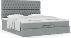 Maison Exclusive - Cadre de lit ottoman avec matelas, gris clair, 160x200 cm, textile