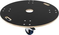 ECD Germany Meubeldolly rond Ø 77 cm van multiplex met parkeerrem Laadvermogen 800 kg