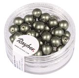 Rayher Hobby Rayher 14447458 Renaissance glaswasparels, mat, 6 mm Ø, anticolive, doos 45 stuks