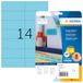 HERMA 5060 Gekleurde etiketten A4 afneembaar, set van 32 (105 x 42,3 mm, 640 vellen, papier, mat) zelfklevend, bedrukbaar, verwijderbaar en opnieuw klevende kleurenlabels, 8.960 etiketten, blauw