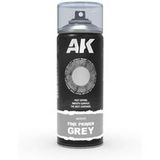 Ak Interactive Fine Primer Gris - Spray 400ml (Inclut 2 buses)