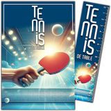AFIE 69-1019 PING-PONG-kaart, tafeltennis met envelop, 12 x 17,5 cm, voor sportpongist, speler, kampioen, collectie Passion Sports van de Olympische Spelen, gemaakt in Frankrijk
