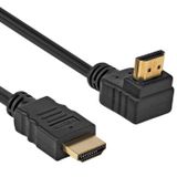 Allteq HDMI Kabel haaks - 7,5 m - HDMI A male naar HDMI A male haaks - Aanslu