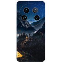 Xiaomi 14 Ultra Seul en montagne bedrukt siliconen hoesje