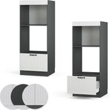 Vicco Fame-Line Magnetronkast – 60 cm open Wit Landhuis
