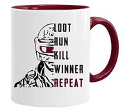 Loot Run Kill Gaming mok met spreuk - cadeau voor gamers, broer of zoon