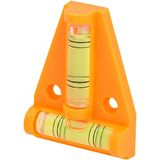 cartrend Caravan Mini-waterpas, horizontaal en verticaal, met installatiegaten, camping, campingaccessoires, caravan, camper, caravanaccessoire, oranje