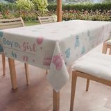 PETTI Artigiani Italiani Tafelkleed, vlekbestendig, rechthoekig, voor feestjes en baby's, keukentafel, design: feest, 05 x 6 zitplaatsen (140 x 180 cm), 100% Made in Italy