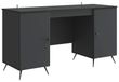 Bureau Noir 142,5 x 50 x 75 cm Bois traité