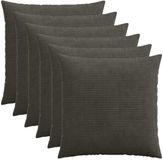 vidaXL Kussensloop 6 stuks HEERLEN Antracietkleurig 80 x 80 cm corduroy