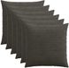 vidaXL Kussensloop 6 stuks HEERLEN Antracietkleurig 80 x 80 cm corduroy
