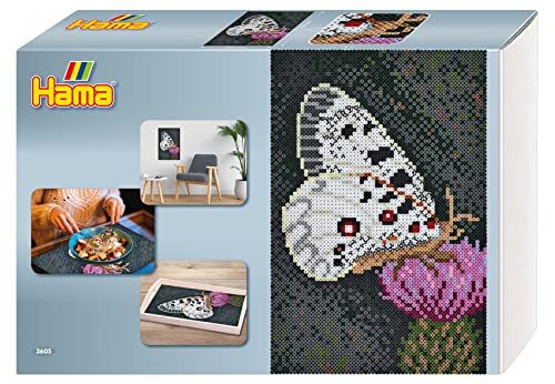 Hama - Pixel Art Box "vlinder" - 10.000 kralen en 6 platen - strijkkralen grootte midi - creatief