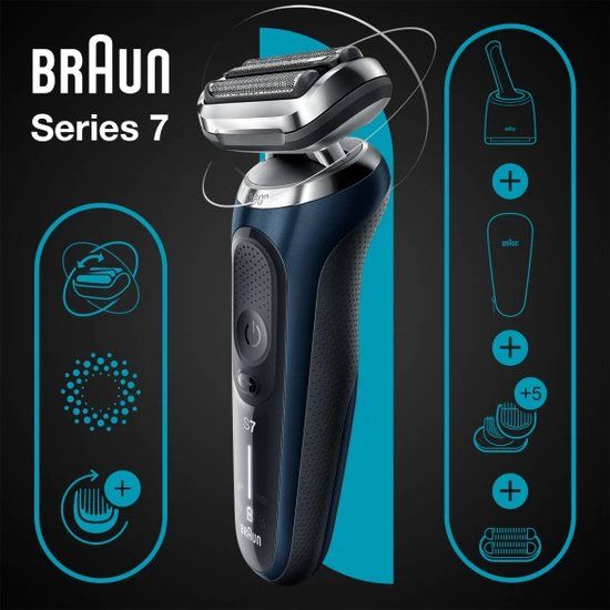 Braun Series 7 71-B7850cc - Elektrisch scheerapparaat voor mannen - Blauw