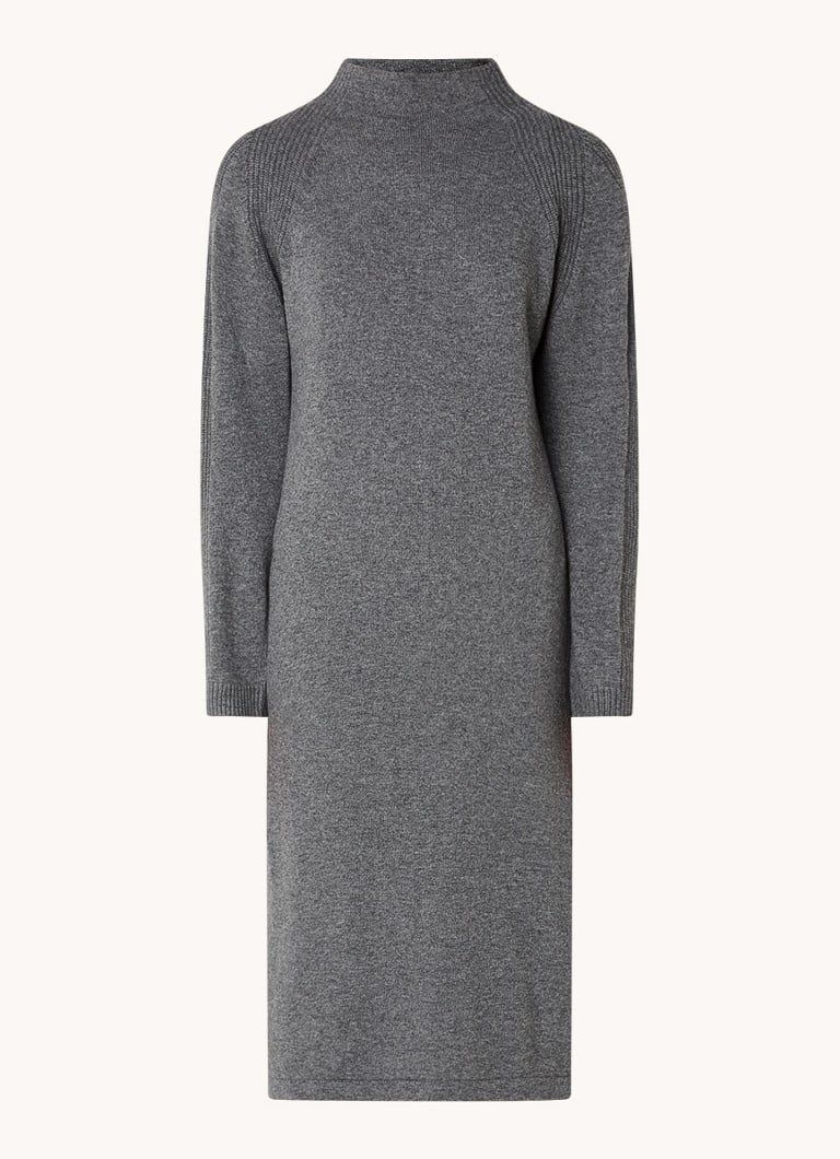 Benetton Midi Trui-jurk - Kasjmierblend - Opstaande Kraag