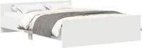 vidaXL Bedframe met hoofd- en voeteneinde wit 140x200 cm