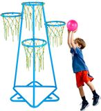 VEVOR Basketbalring voor Kinderen, 4 Manden, Draagbare Basketbalstandaard, In Hoogte Verstelbaar