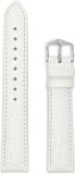 Hirsch Hirsh Horlogeband - Crocograin Wit - Leer - 20mm