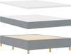 vidaXL Boxspring bed met kussen Lichtgrijs 200 x 140 cm Stof