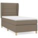 vidaXL Boxspringbed met matras, taupekleurig, 140x200 cm, met stoffen bekleding