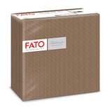 Fato - Droge papieren servetten, airlaid, textieleffect, verpakking met 50 servetten, formaat 40 x 40 gevouwen in 4, decoratieve kleur hazelnoot