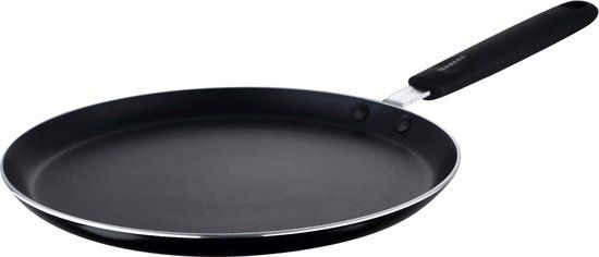 Renberg Pannenkoekpan - 24 cm - Jazzy Black - Softgrip - Antiaanbaklaag