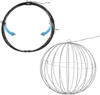 Merkloos Kerstverlichting Lichtbol Metaal - Ø 50 cm - Warm Wit LED - Met Timer