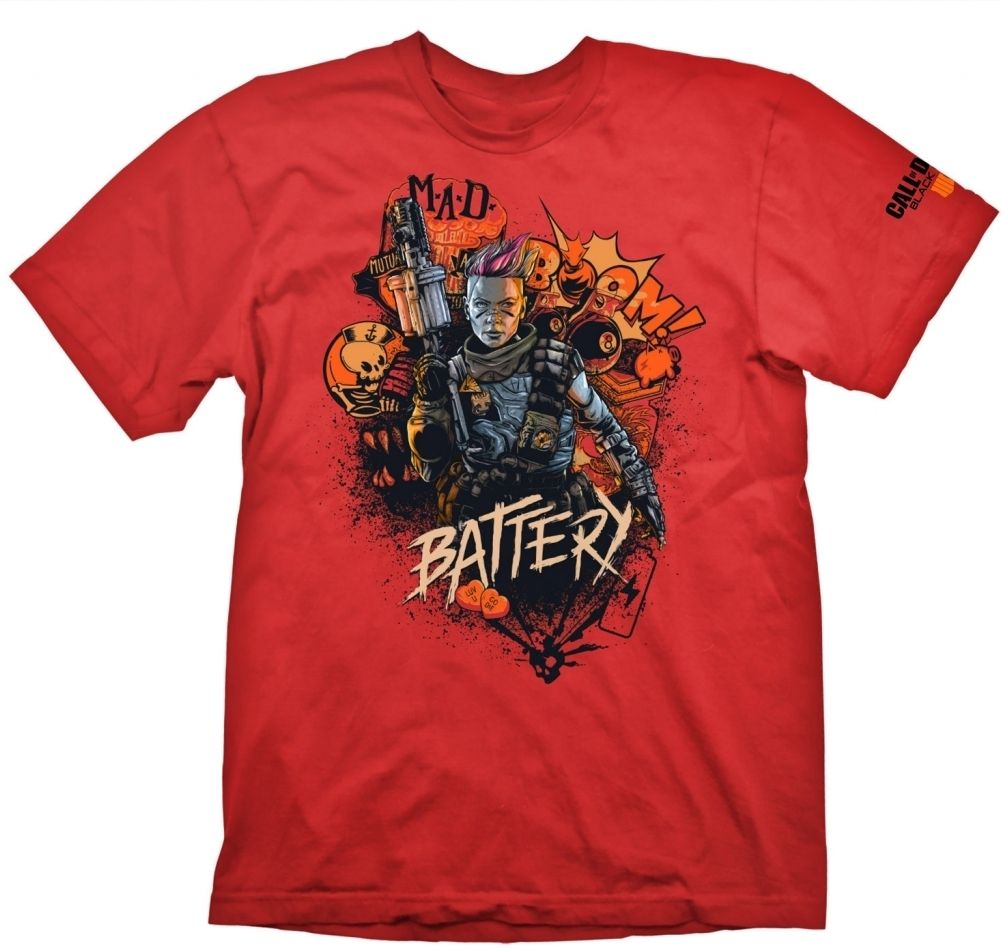 Gaya Entertainment Call of Duty Black Ops 4 T-Shirt Battery Red - 4260570023236