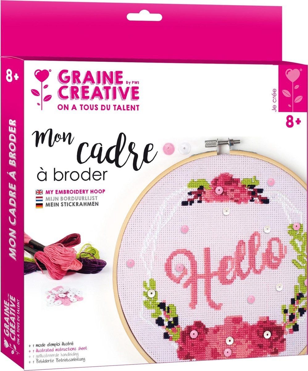 Graine Créative DIY Borduurset Ring d 20 cm | Borduurpakket