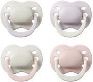 Tommee Tippee fopspeen voor pasgeborenen - 0-2 maanden - 4 stuks - orthodontische speen - 100% BPA-vrij silicone - Pale Plum en Cotton Candy