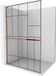 Mexen Kioto+ L paroi de douche avec étagère Walk-in 80 x 200 cm, verre avec motif noir 8 mm, or rose