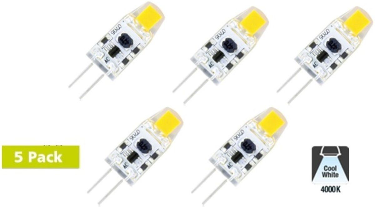 Integral 5 Pack - G4 LED Lamp - 110 Lumen - 4000K - Neutral White