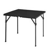 Amazon Basics Vierkante Opvouwbare Tafel met Draaggreep Binnen Buiten Draagbaar Lichtgewicht Reistafel Picknick Camping Zwart 86,1 x 86,1 x 73,9cm