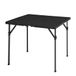 Amazon Basics Vierkante Opvouwbare Tafel met Draaggreep Binnen Buiten Draagbaar Lichtgewicht Reistafel Picknick Camping Zwart 86,1 x 86,1 x 73,9cm