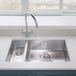 Harlyn Carbis Évier de Cuisine à 1,5 Bac en Acier Inoxydable - Design Moderne - Orienté à Gauche