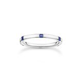 Thomas Sabo Ring Dames 925 Zilver Blauw Maat 58