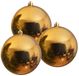 Decoris Kerstbal - 3x - goud - groot - 20 cm - kunststof - glans - kerstversiering